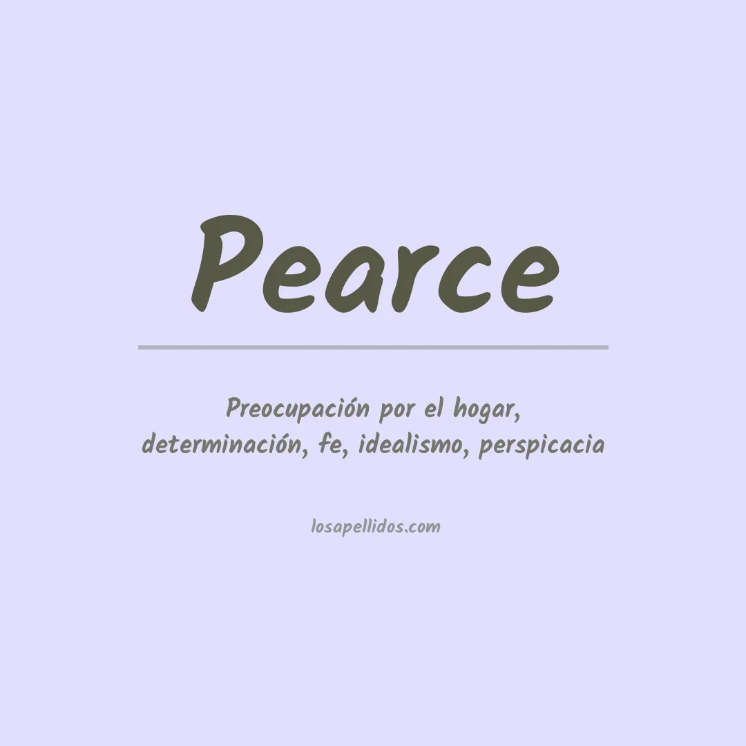Apellido Pearce