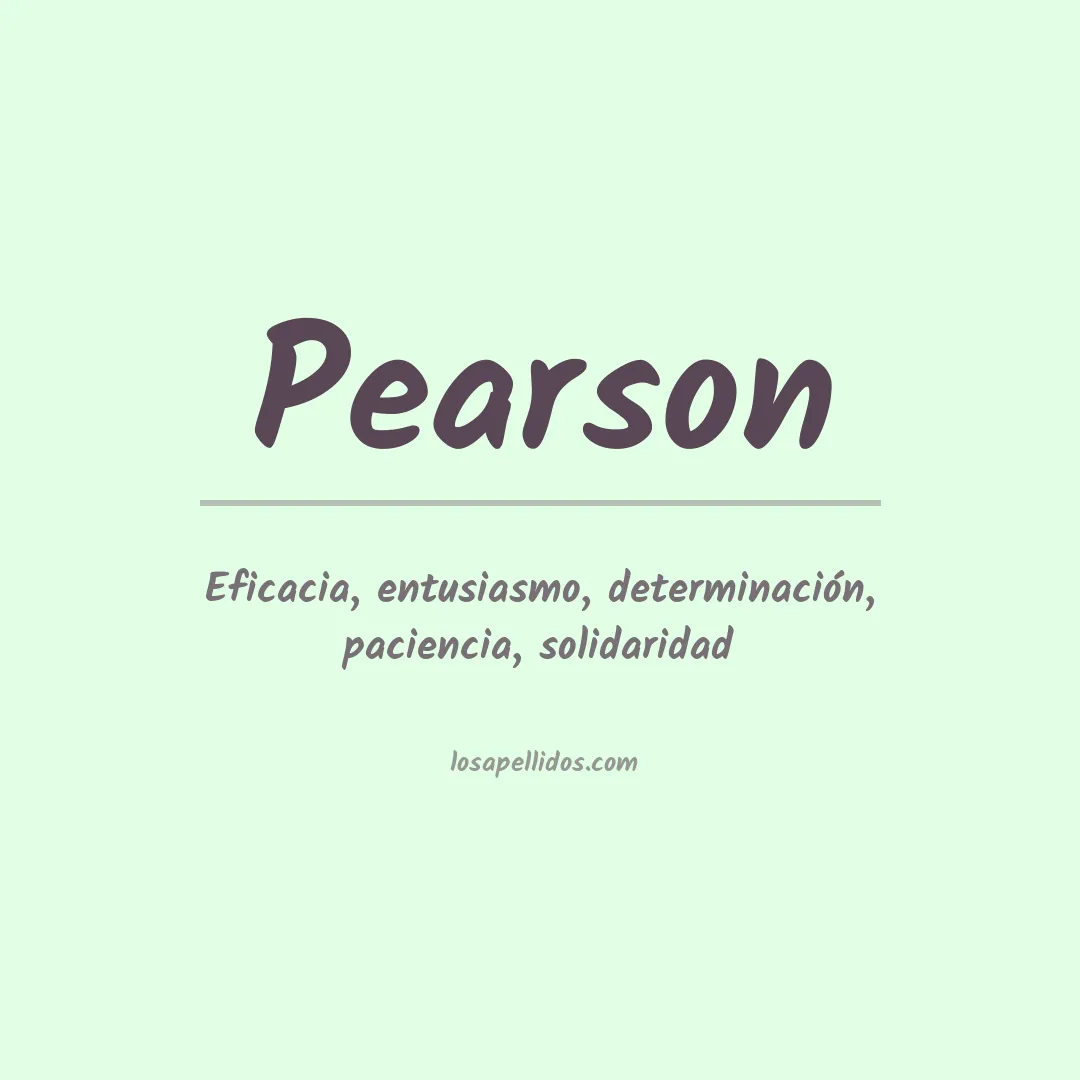 Apellido Pearson