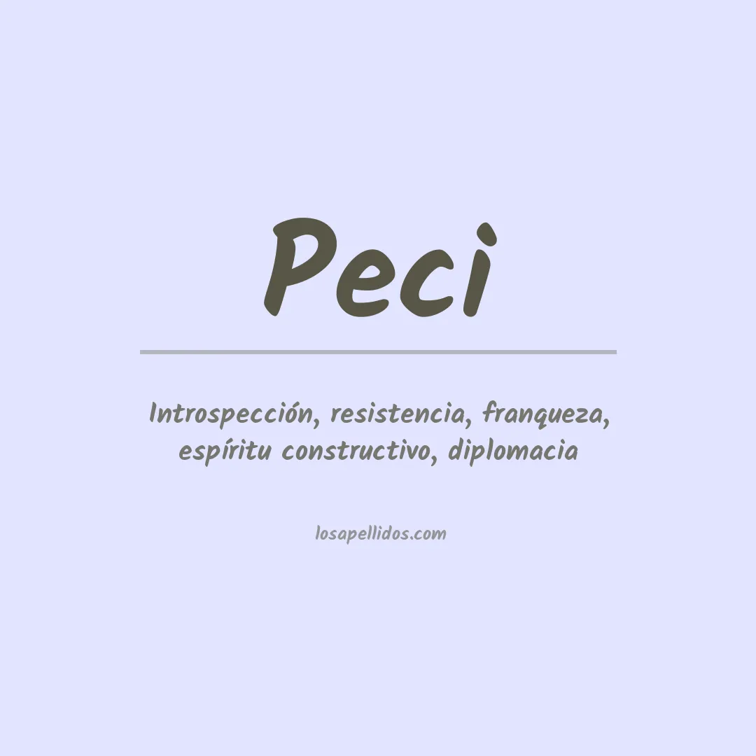 Apellido Peci