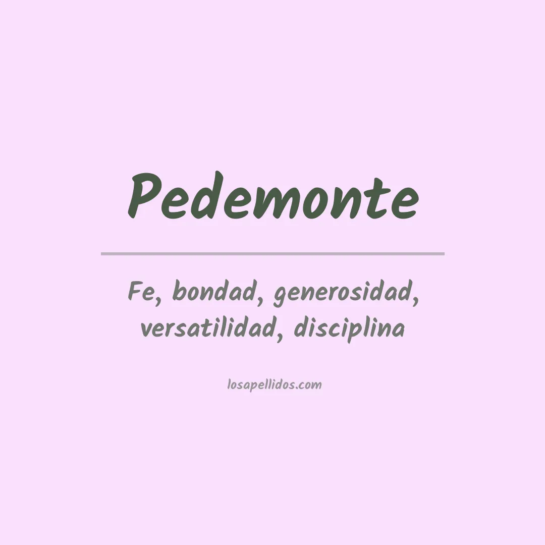 Apellido Pedemonte