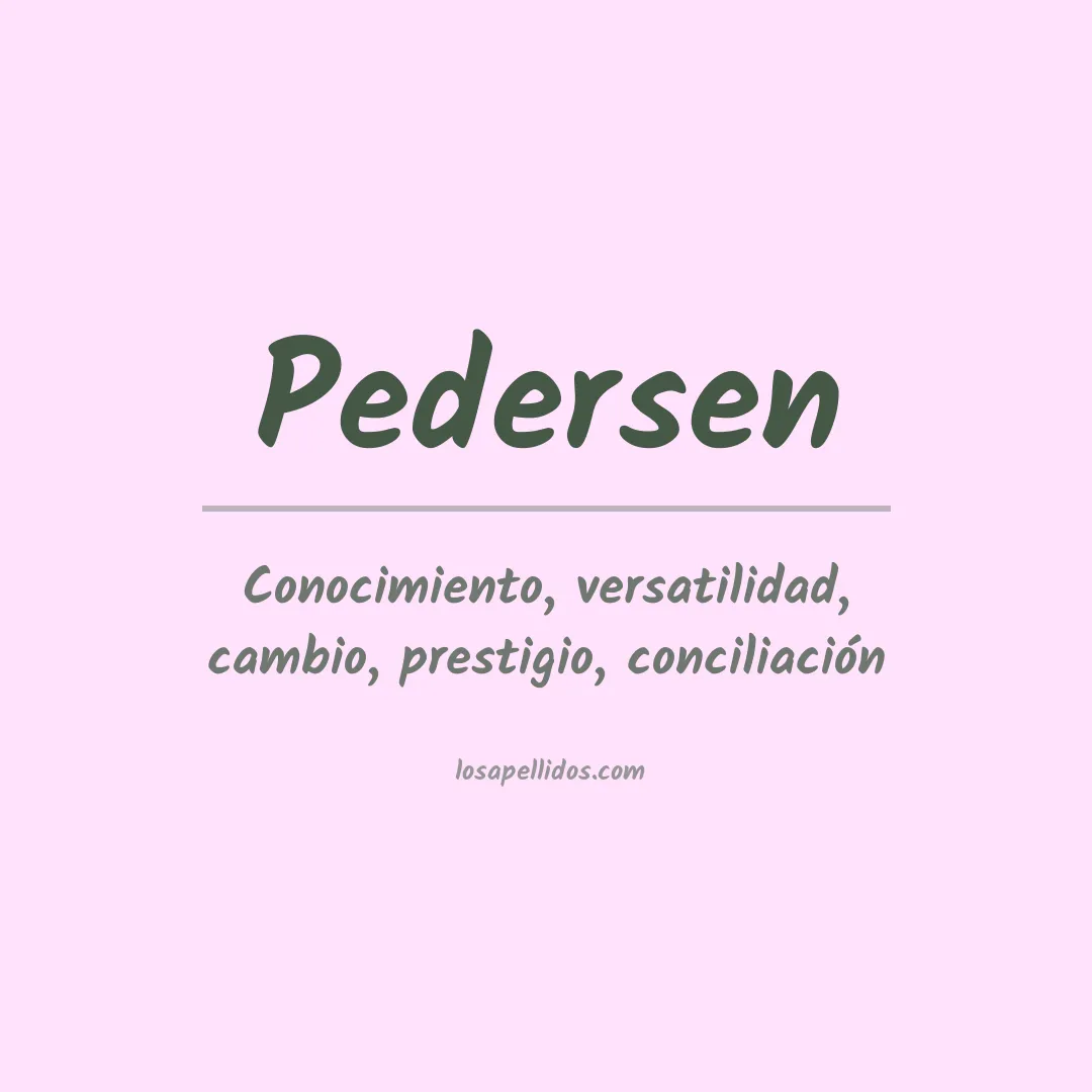 Apellido Pedersen