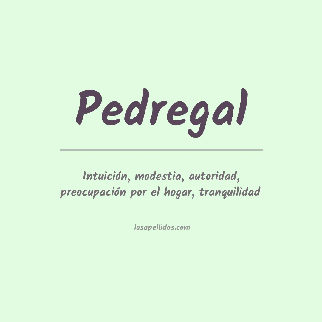 Apellido Pedregal