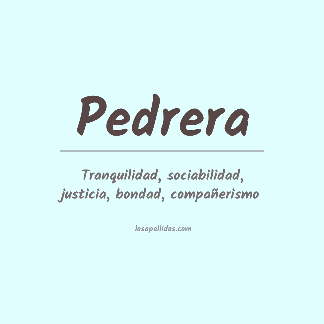 Apellido Pedrera