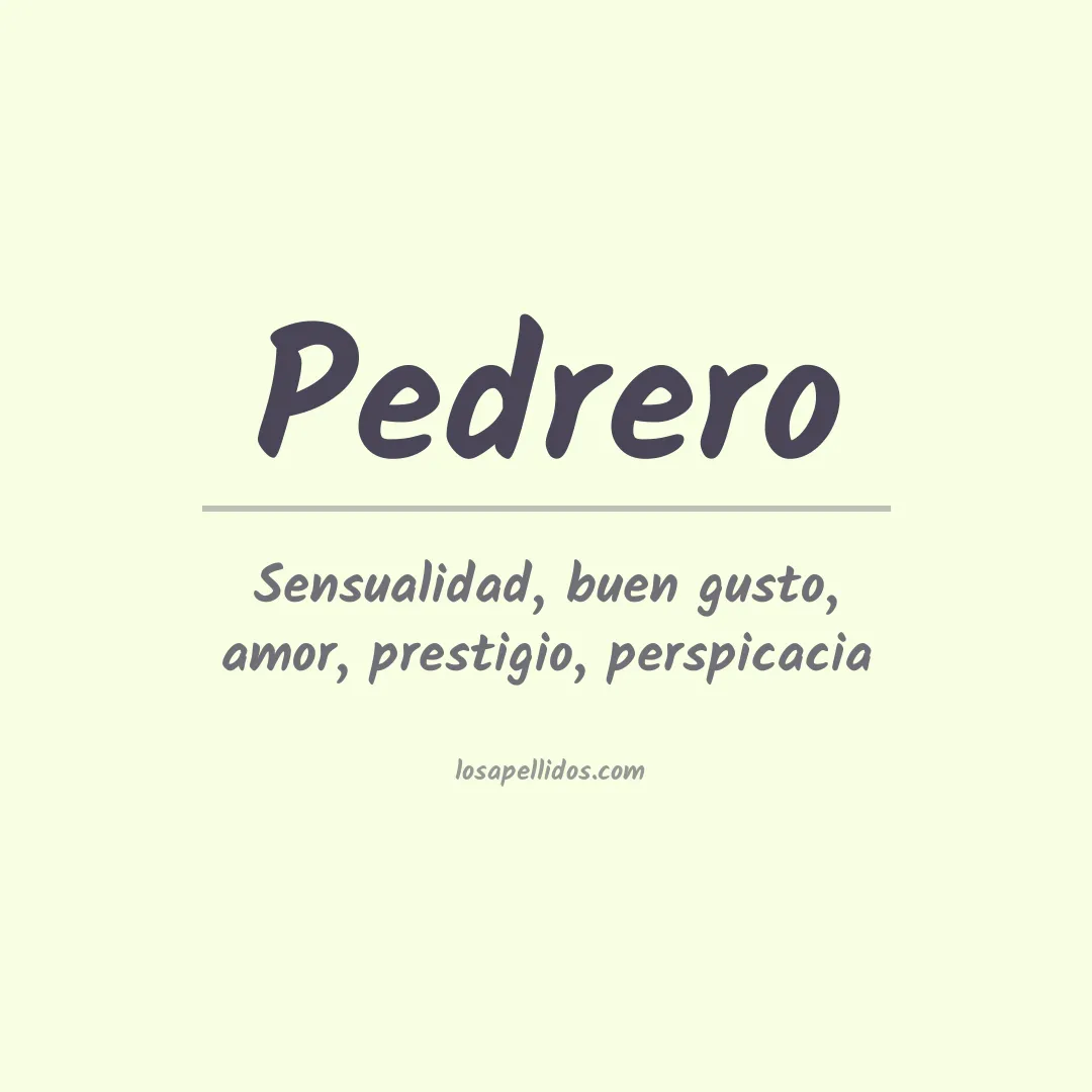 Apellido Pedrero