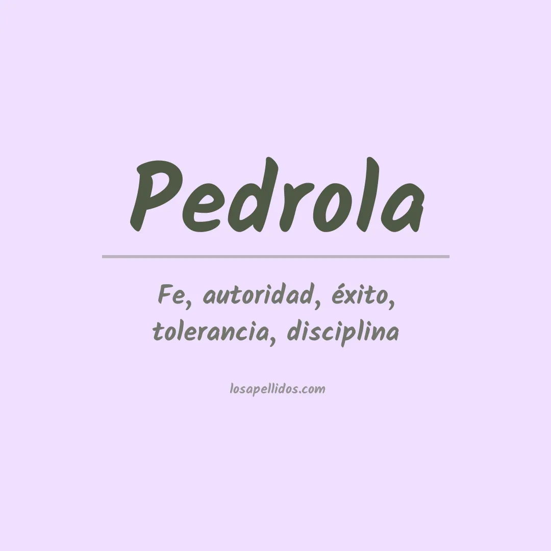 Apellido Pedrola