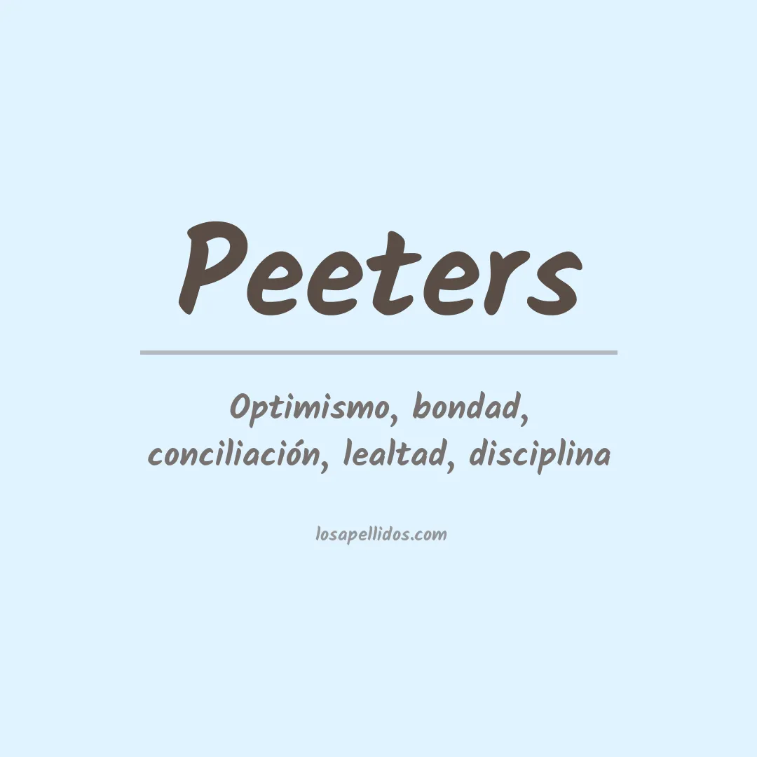 Apellido Peeters