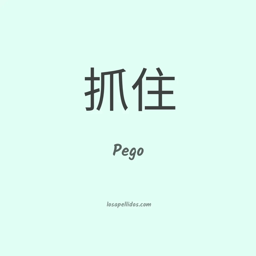 Pego en chino