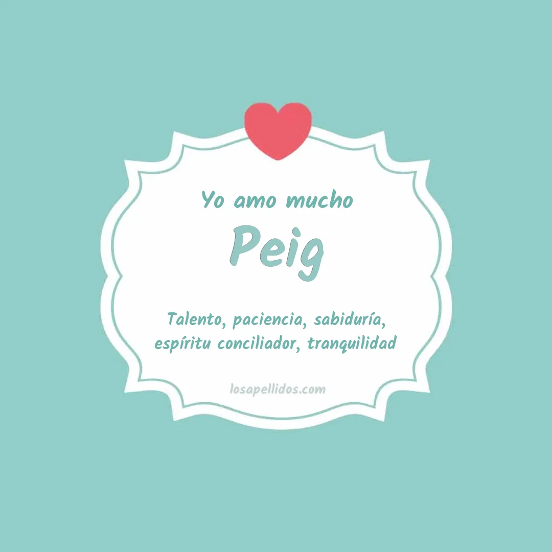 Yo amo mucho Peig