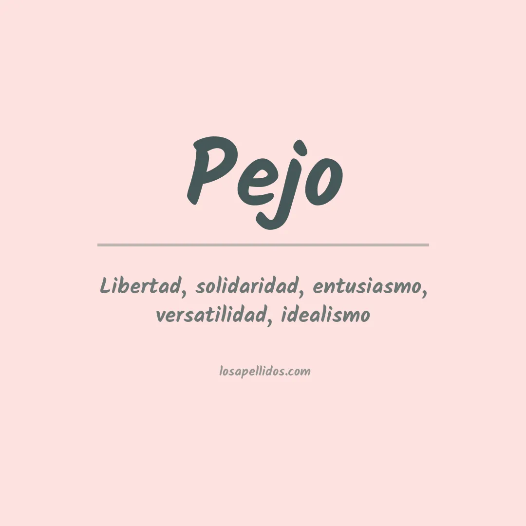 Apellido Pejo