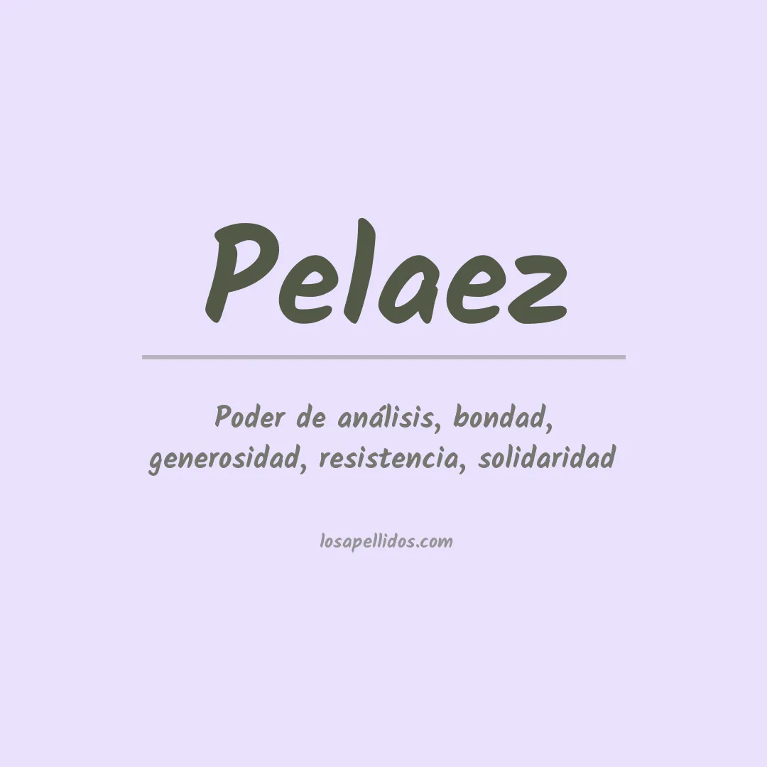 Apellido Peláez