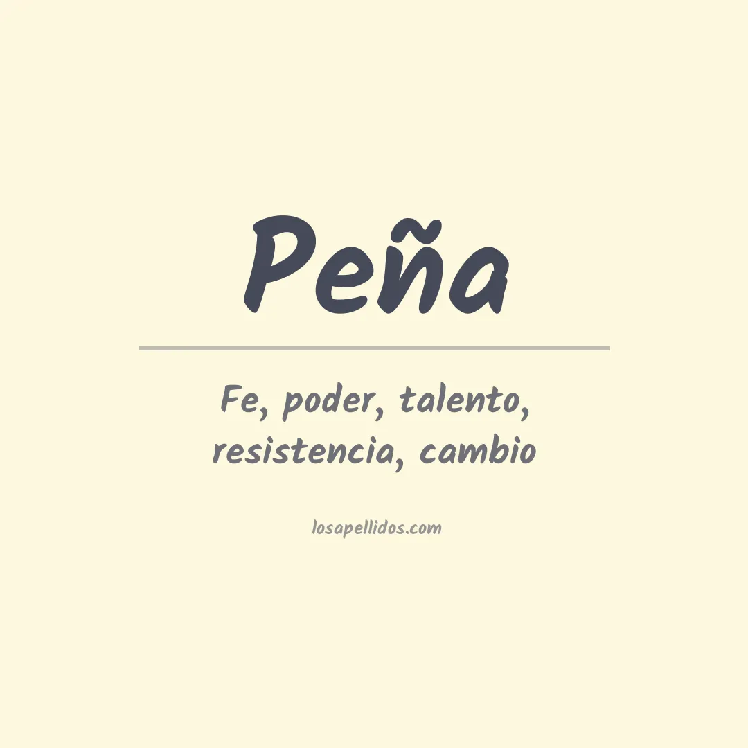 Apellido Peña