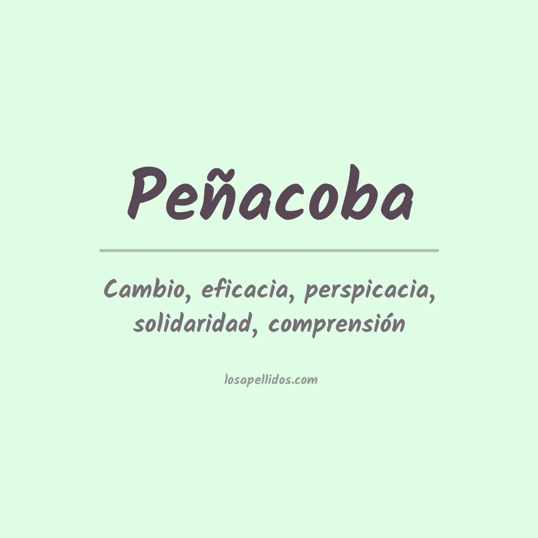 Significado del Apellido Peñacoba