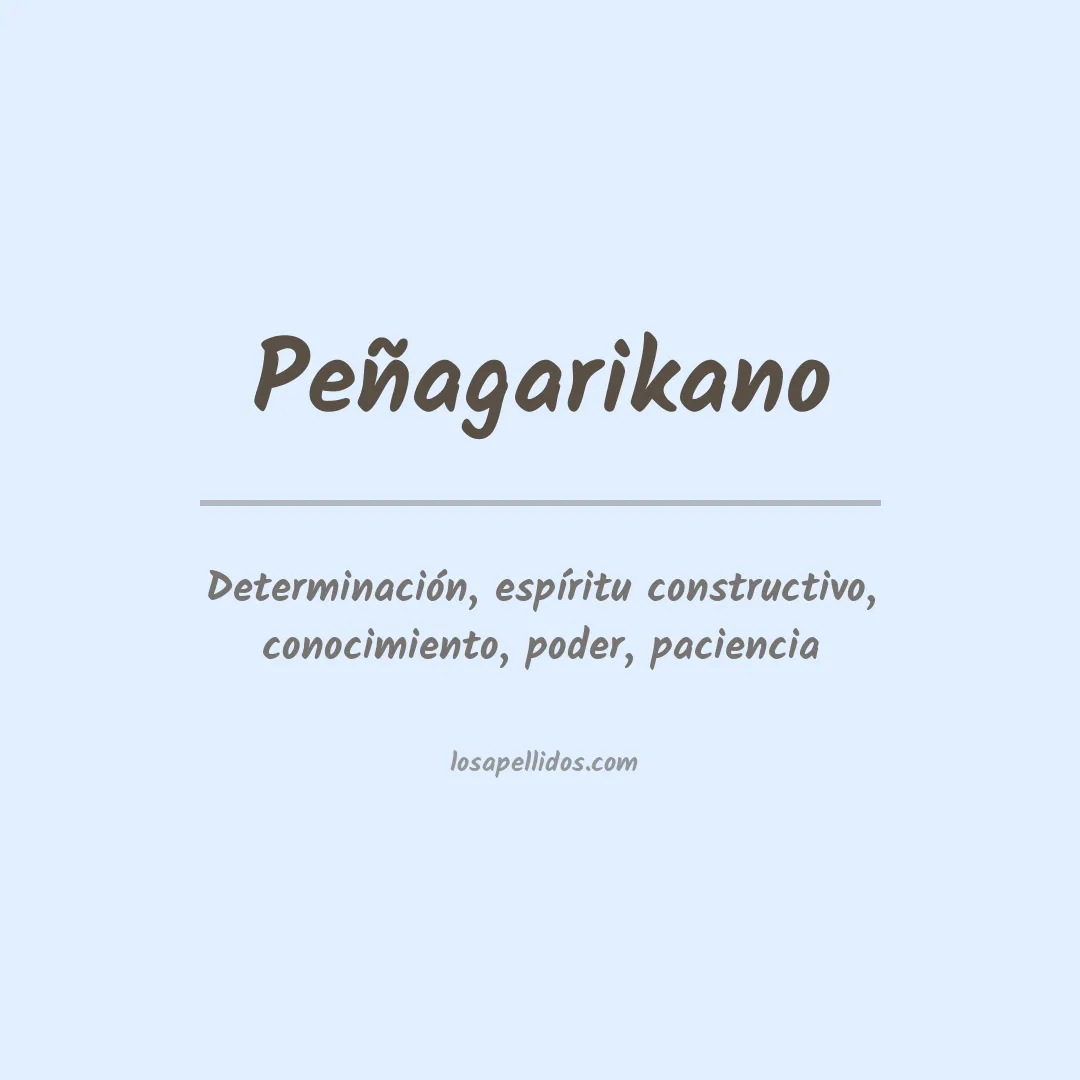Significado del Apellido Peñagarikano