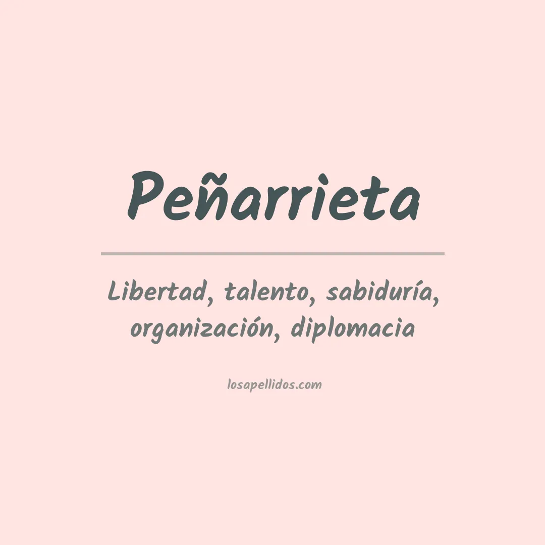 Significado del Apellido Peñarrieta
