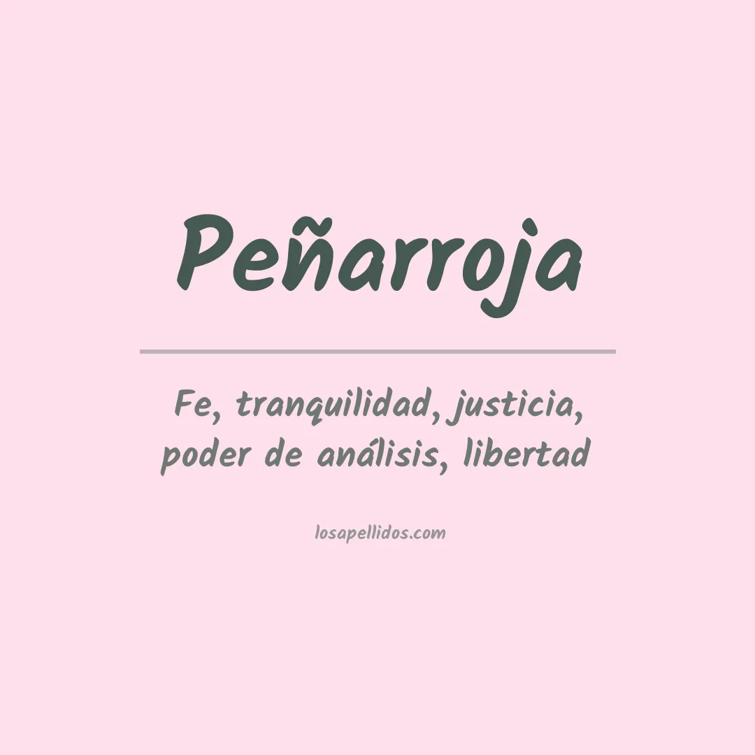 Significado del Apellido Peñarroja
