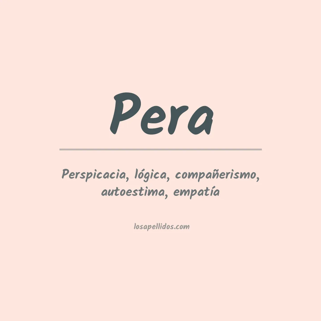 Apellido Pera