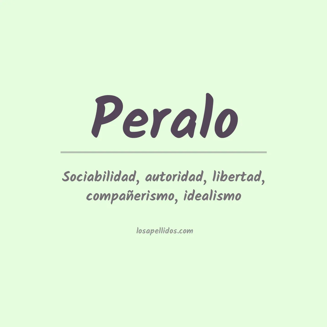 Apellido Peralo