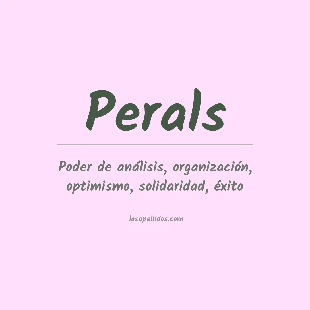 Apellido Perals