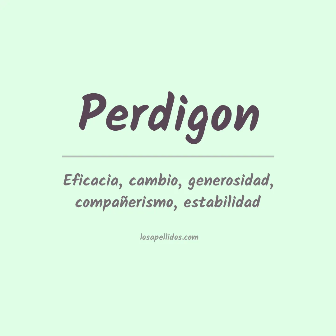 Apellido Perdigon