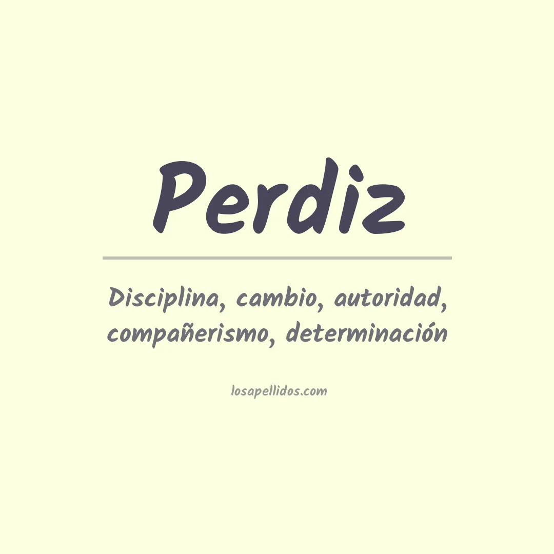 Apellido Perdiz