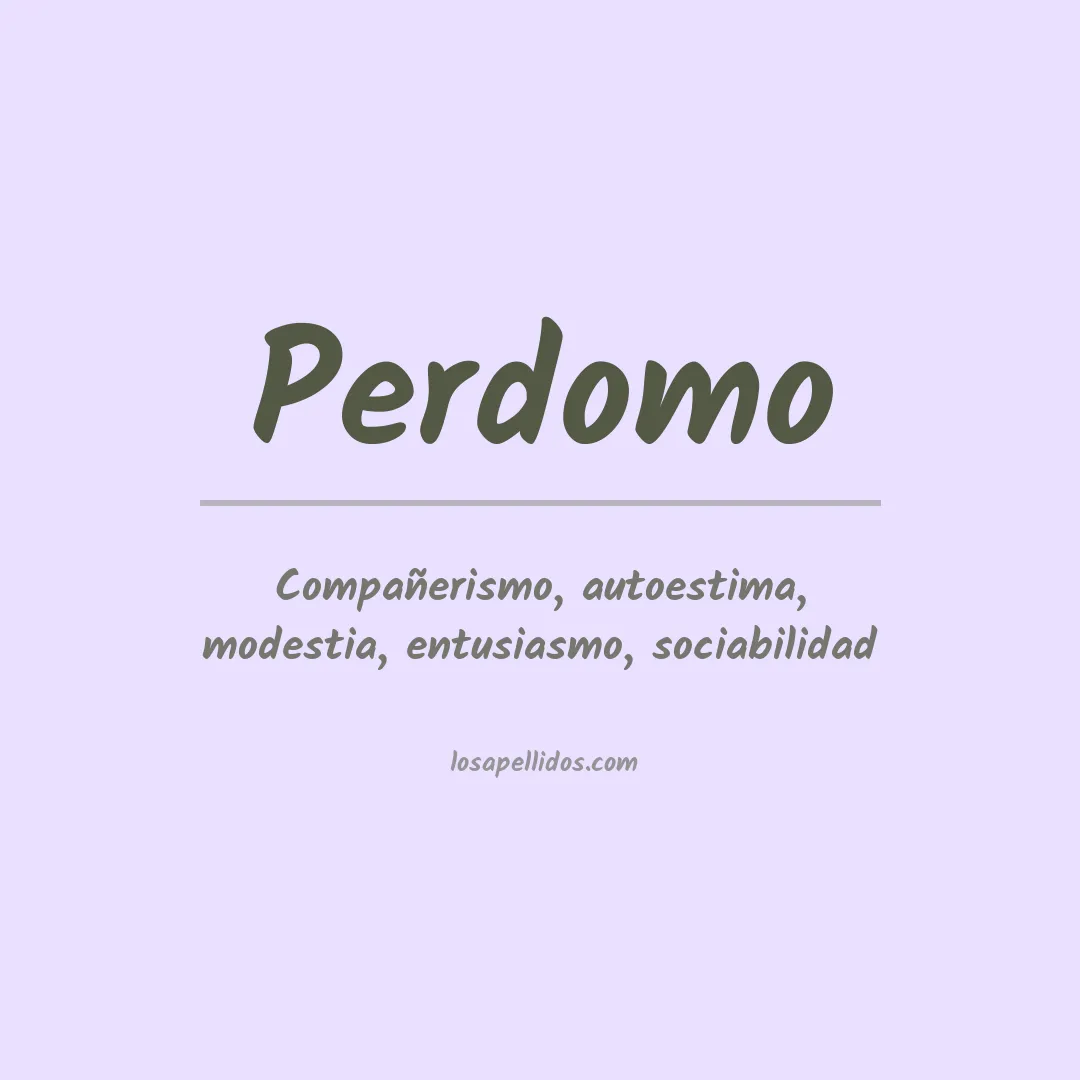 Apellido Perdomo