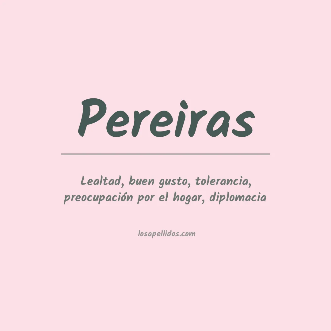 Apellido Pereiras