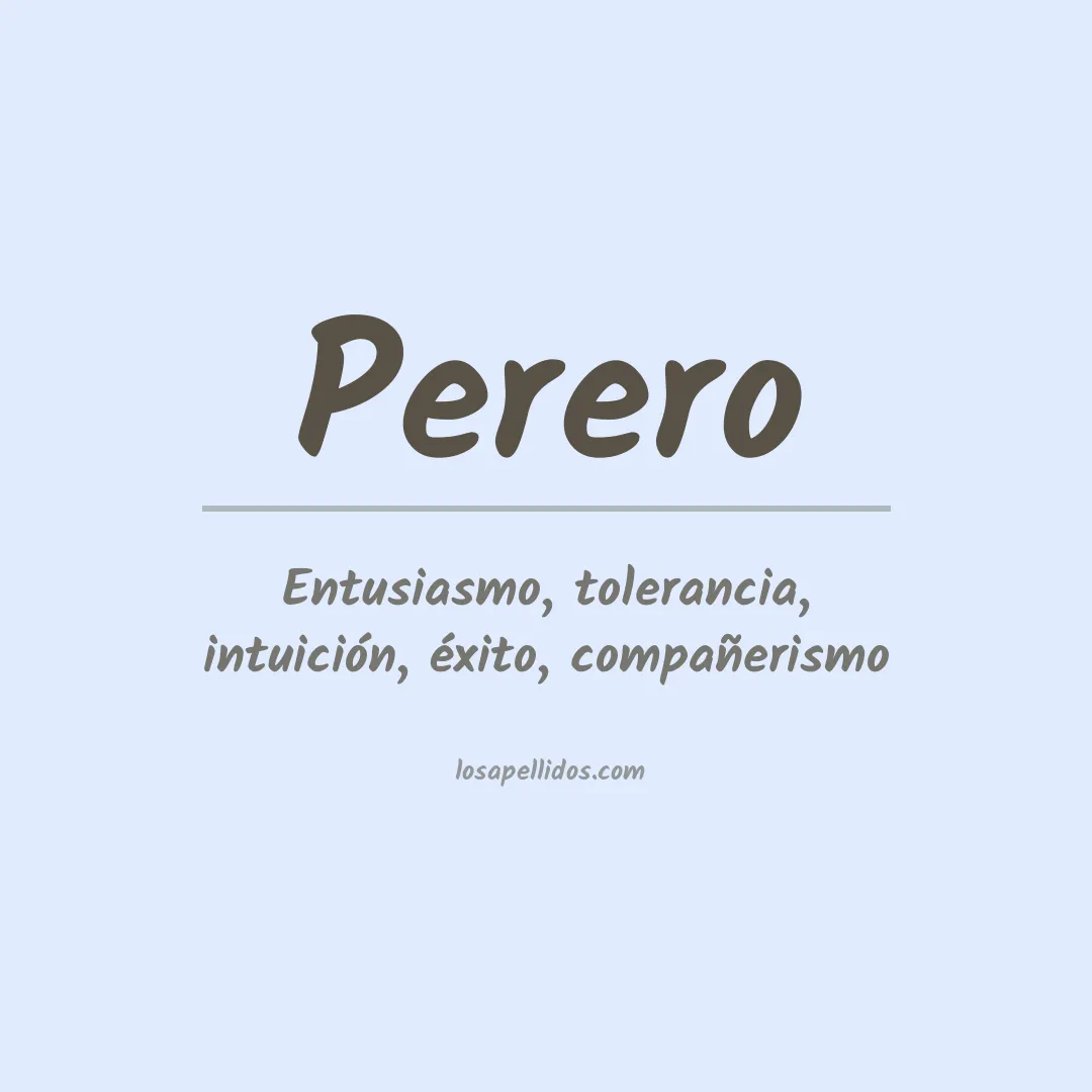 Apellido Perero