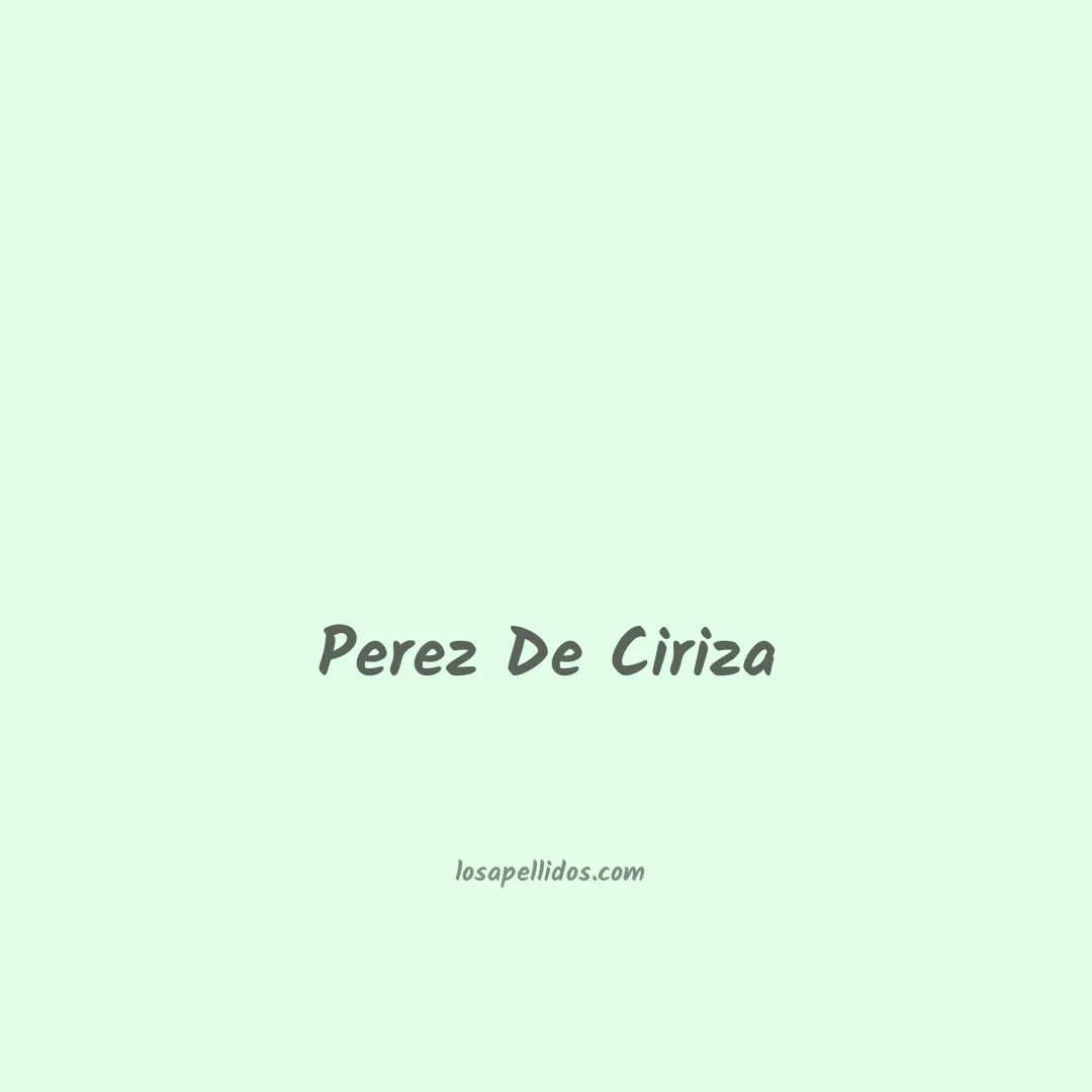 Perez de ciriza en chino