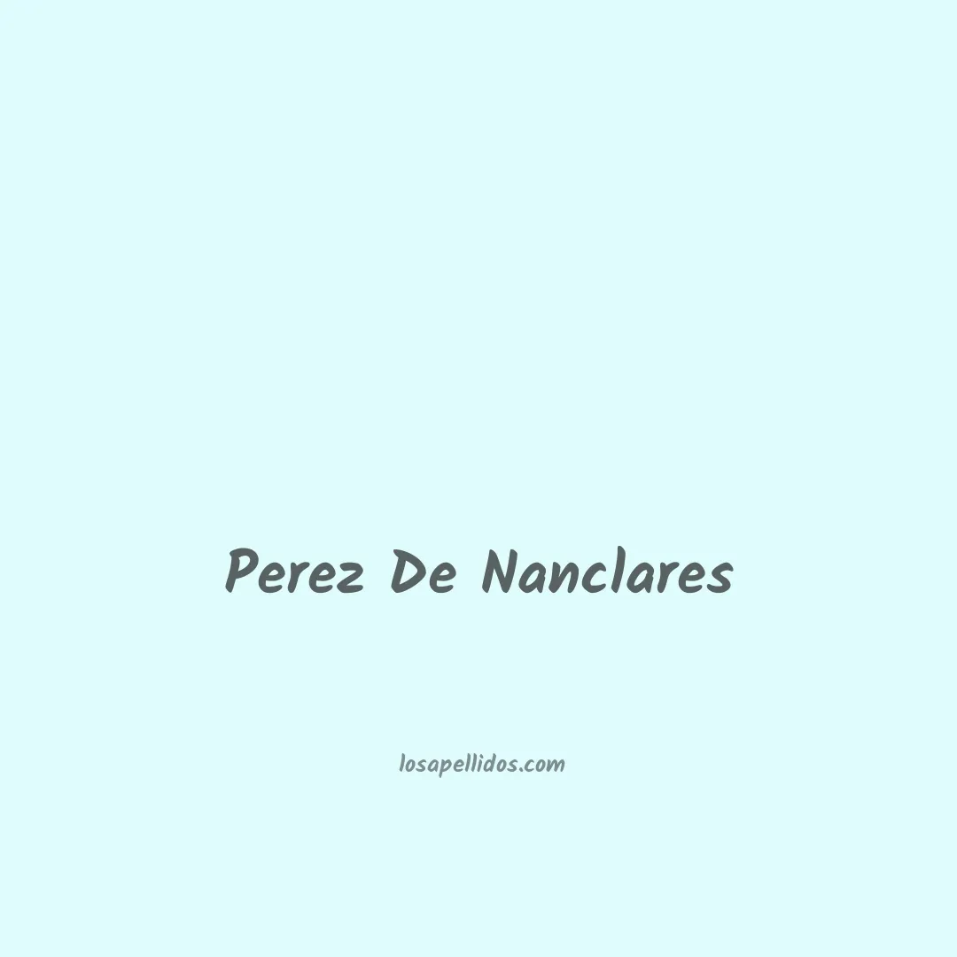 Perez de nanclares en chino