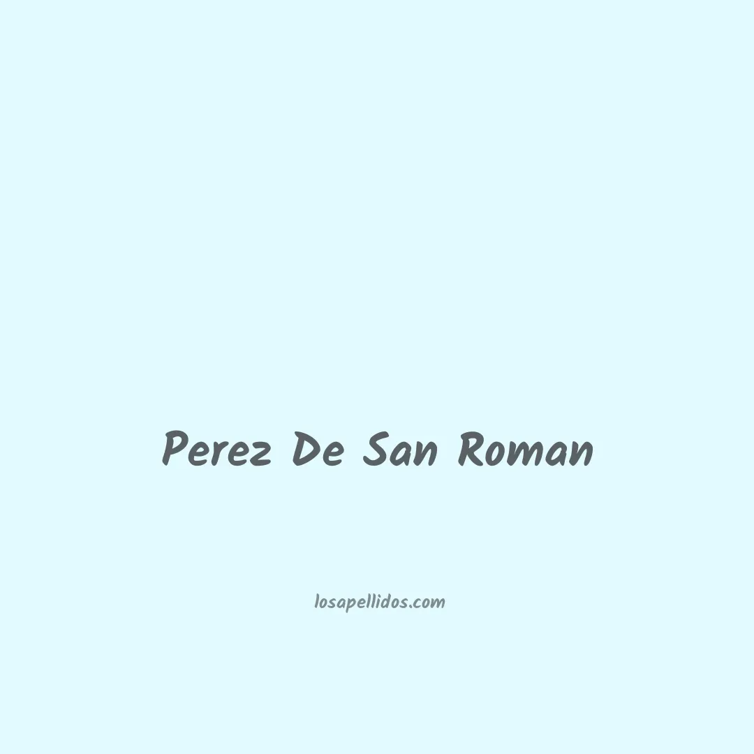 Perez de san roman en chino