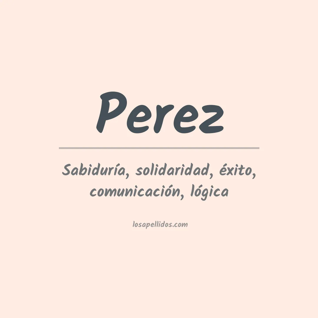 Apellido Pérez