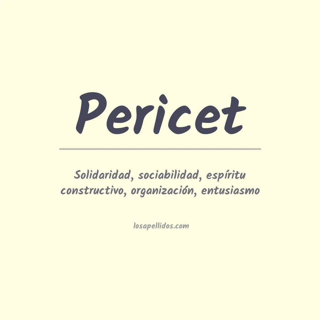 Significado del Apellido Pericet