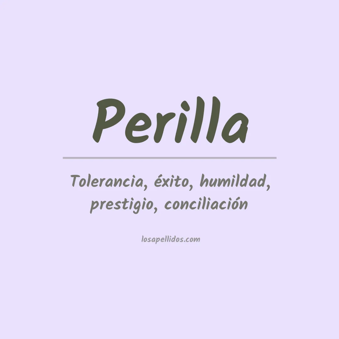 Apellido Perilla