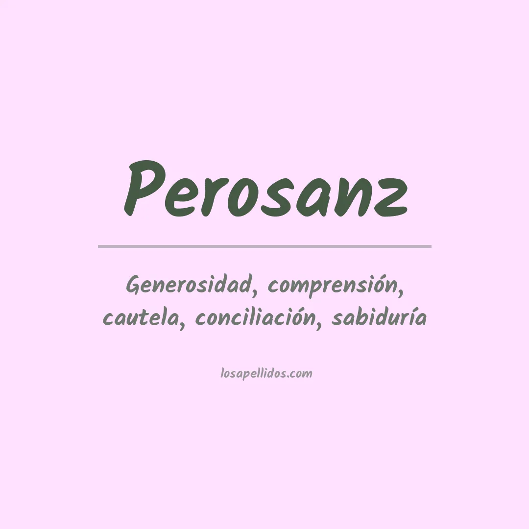 Apellido Perosanz