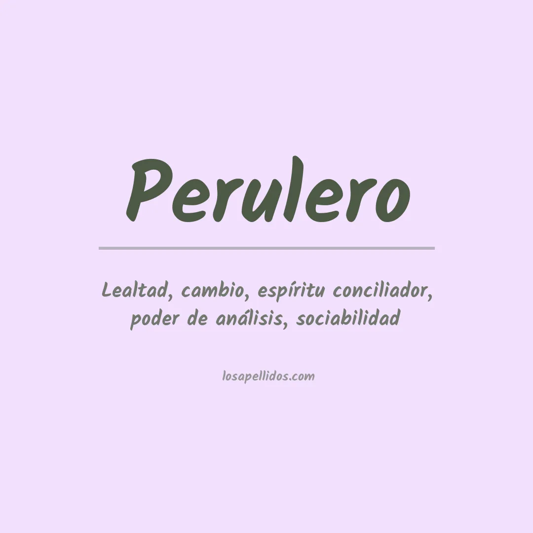 Apellido Perulero