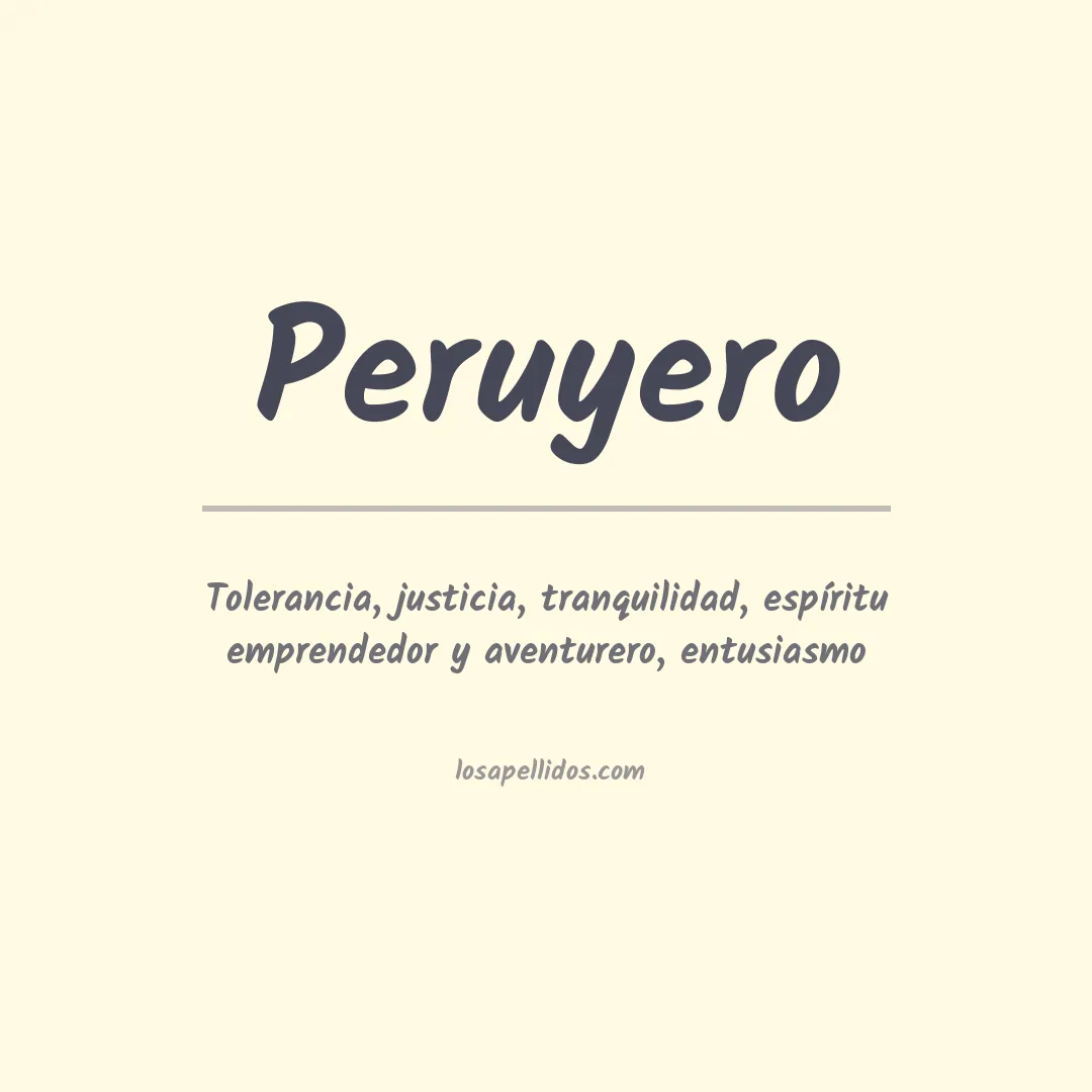 Significado del Apellido Peruyero