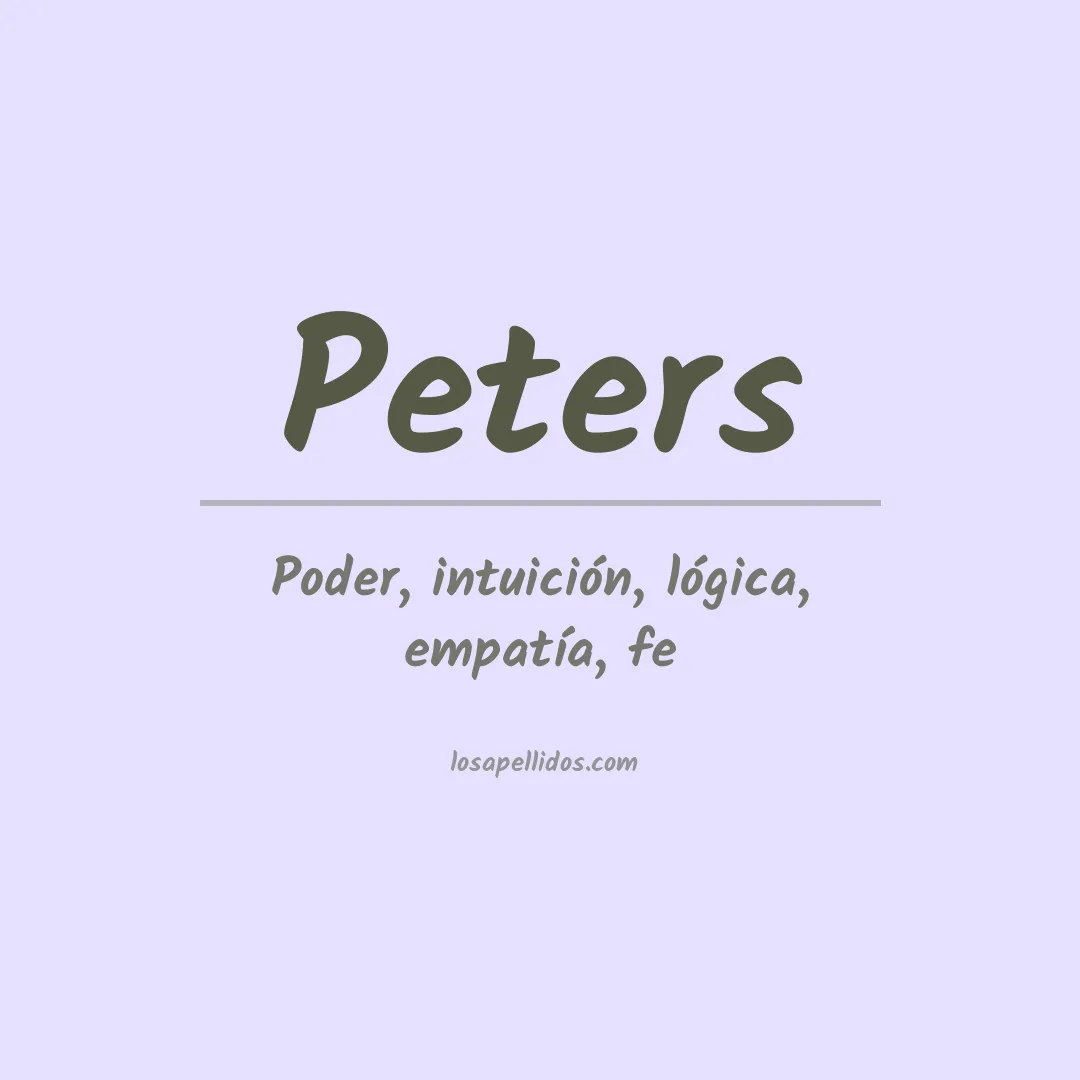 Apellido Peters