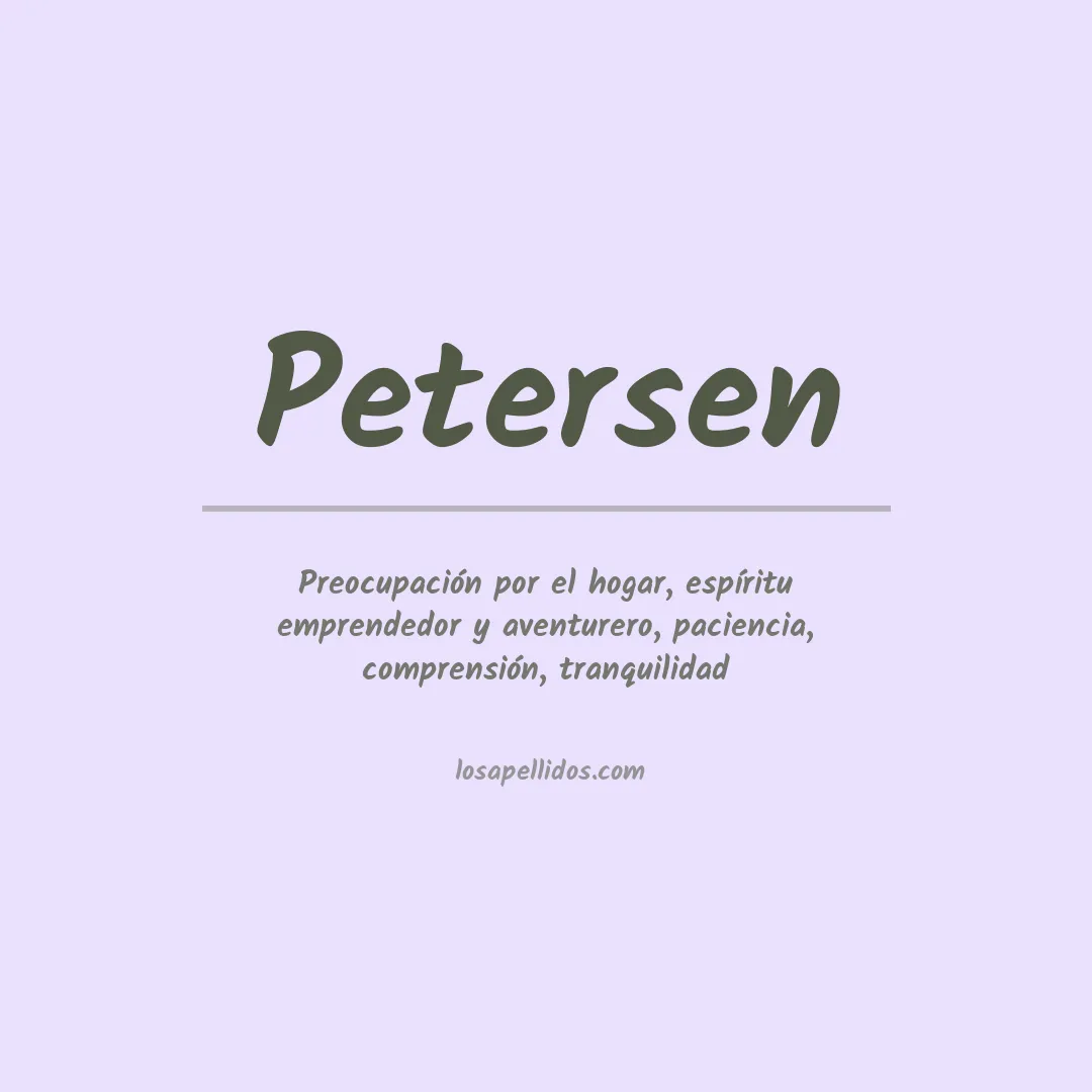 Apellido Petersen