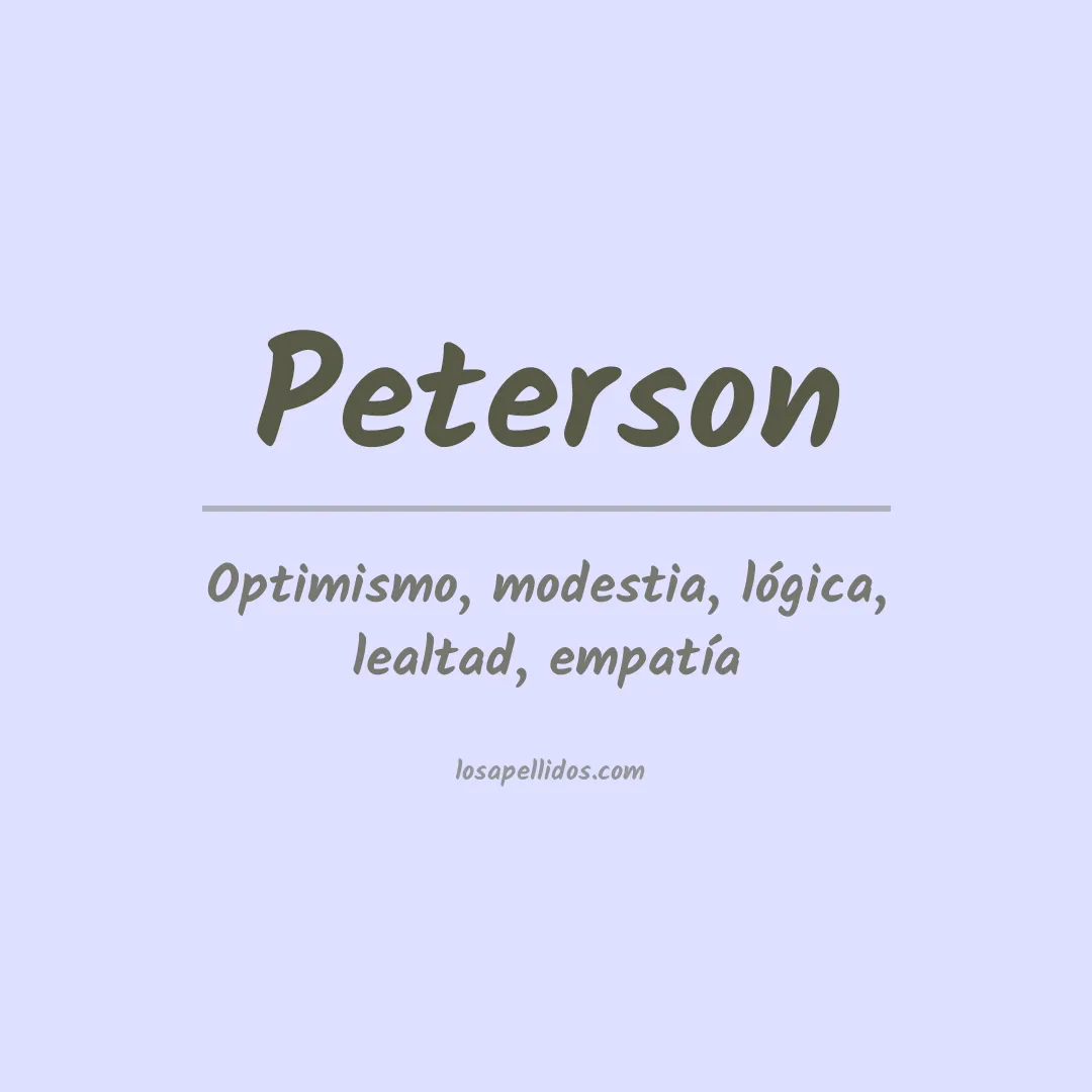 Apellido Peterson