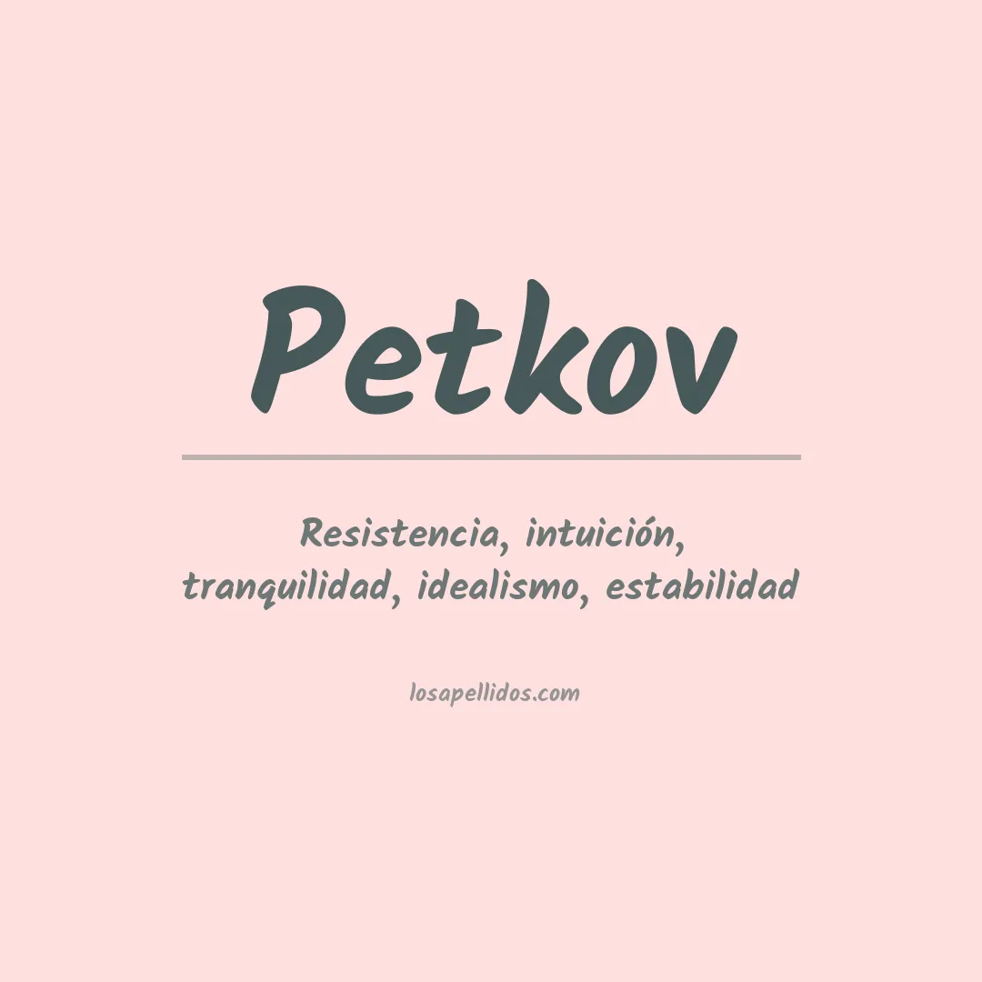 Apellido Petkov