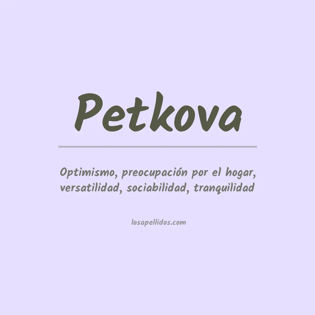 Apellido Petkova