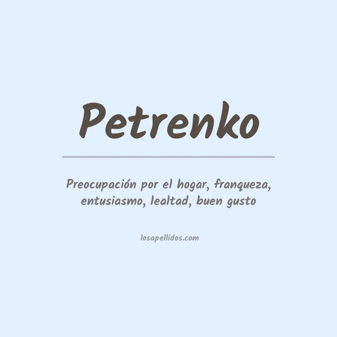 Apellido Petrenko