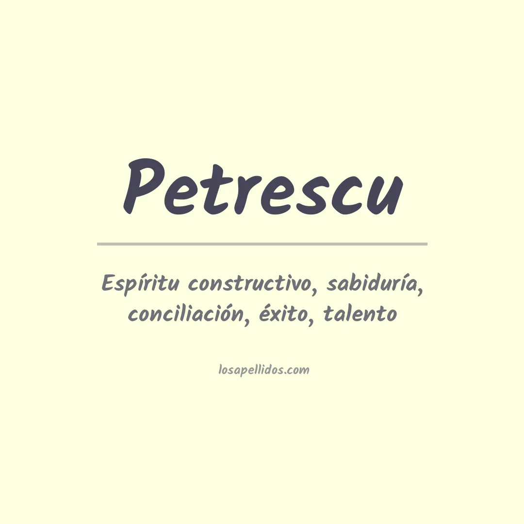 Apellido Petrescu