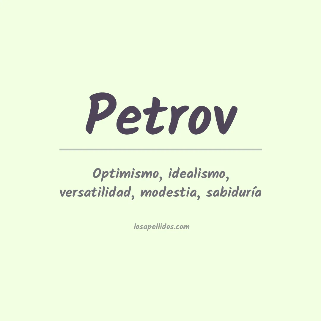 Apellido Petrov