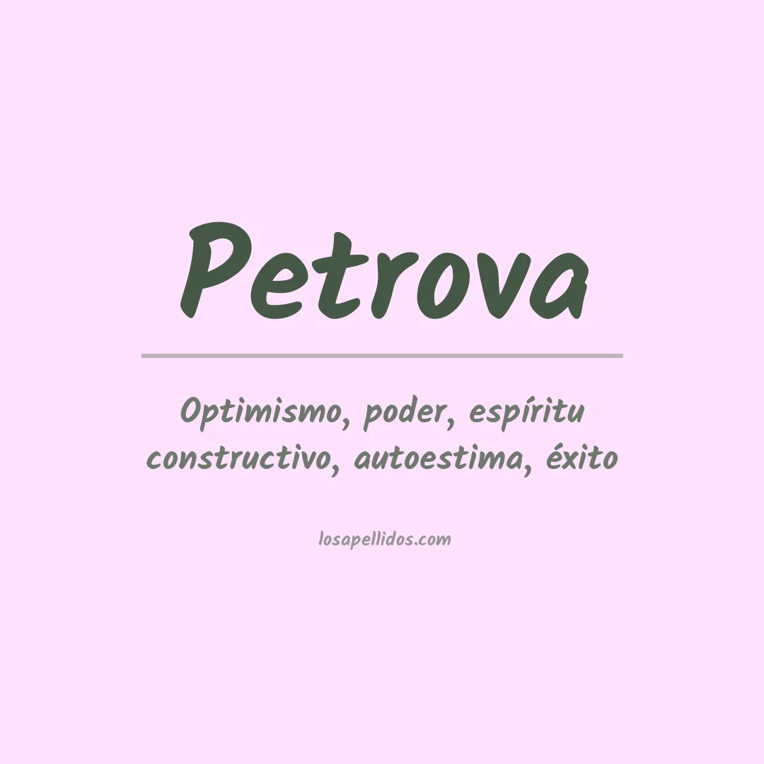 Apellido Petrova