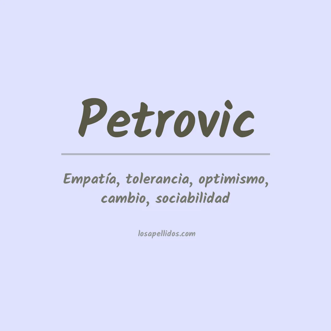Apellido Petrovic