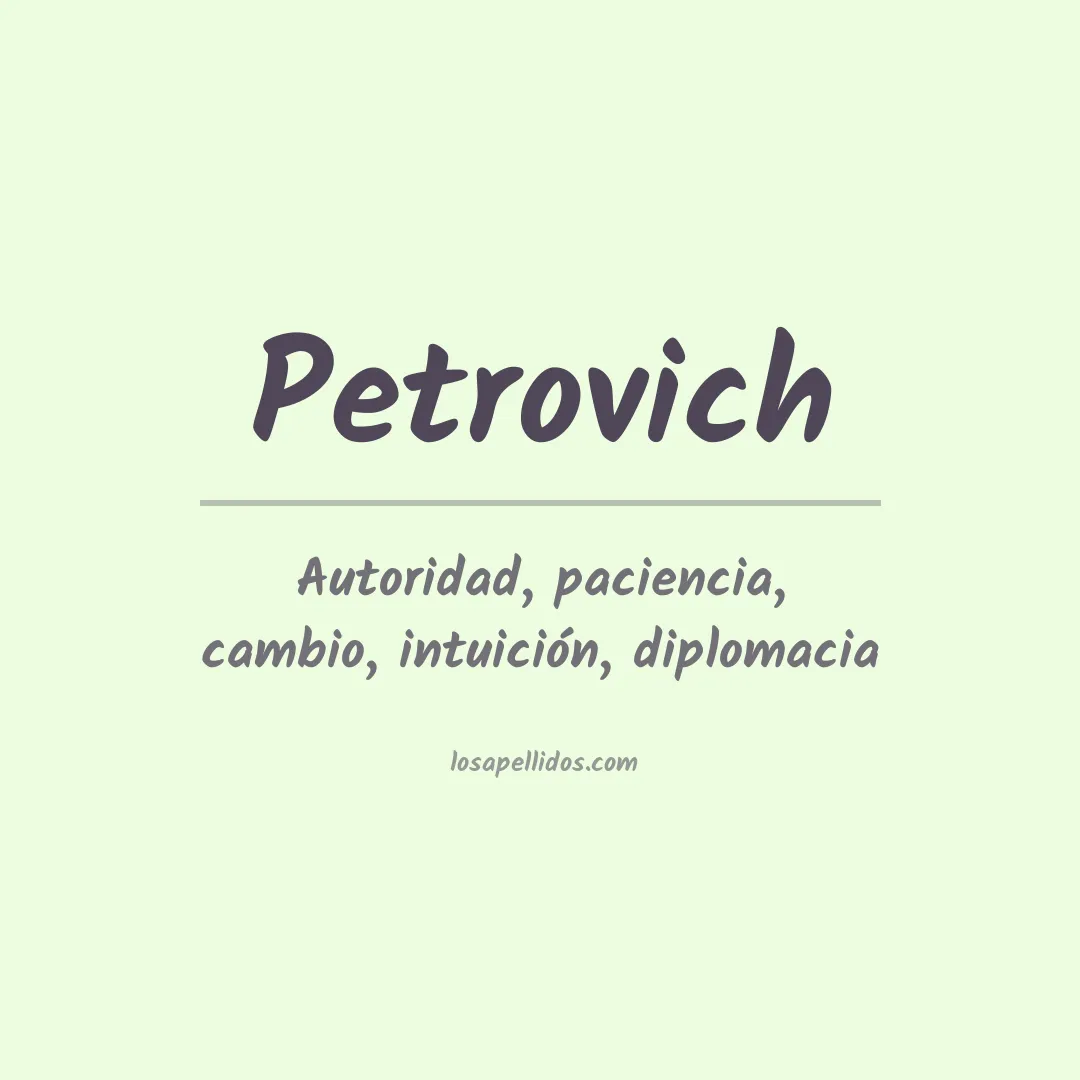 Apellido Petrovich