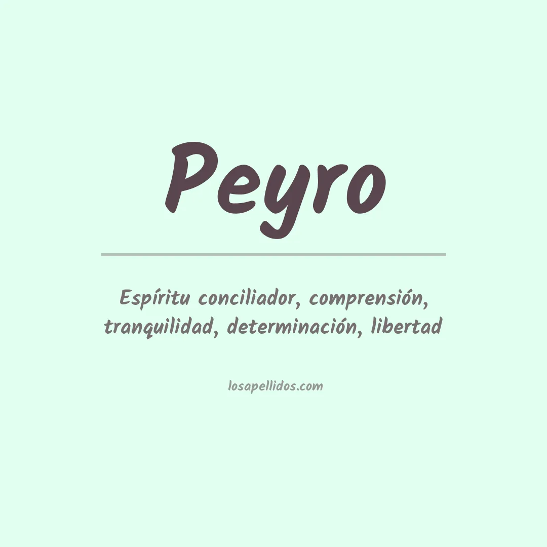 Apellido Peyro