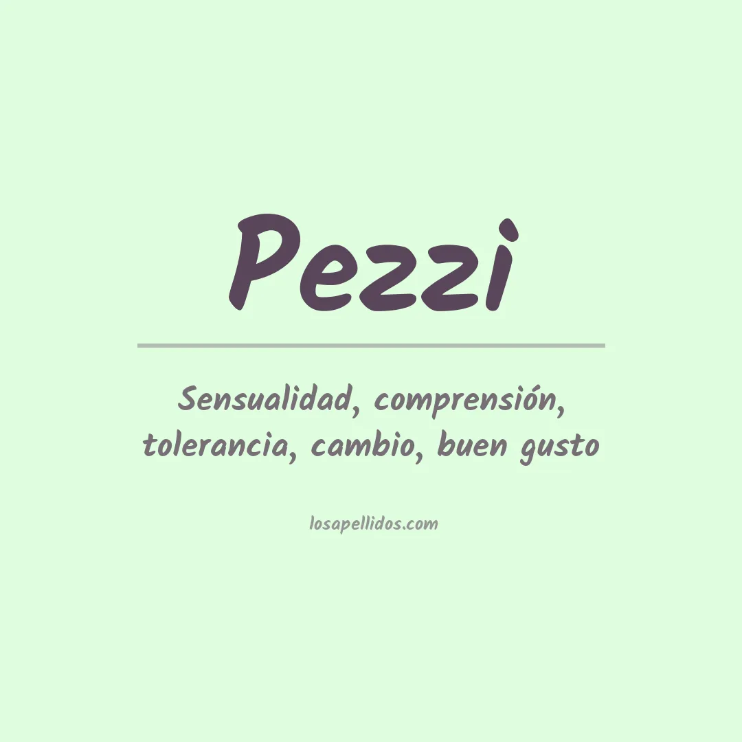 Apellido Pezzi