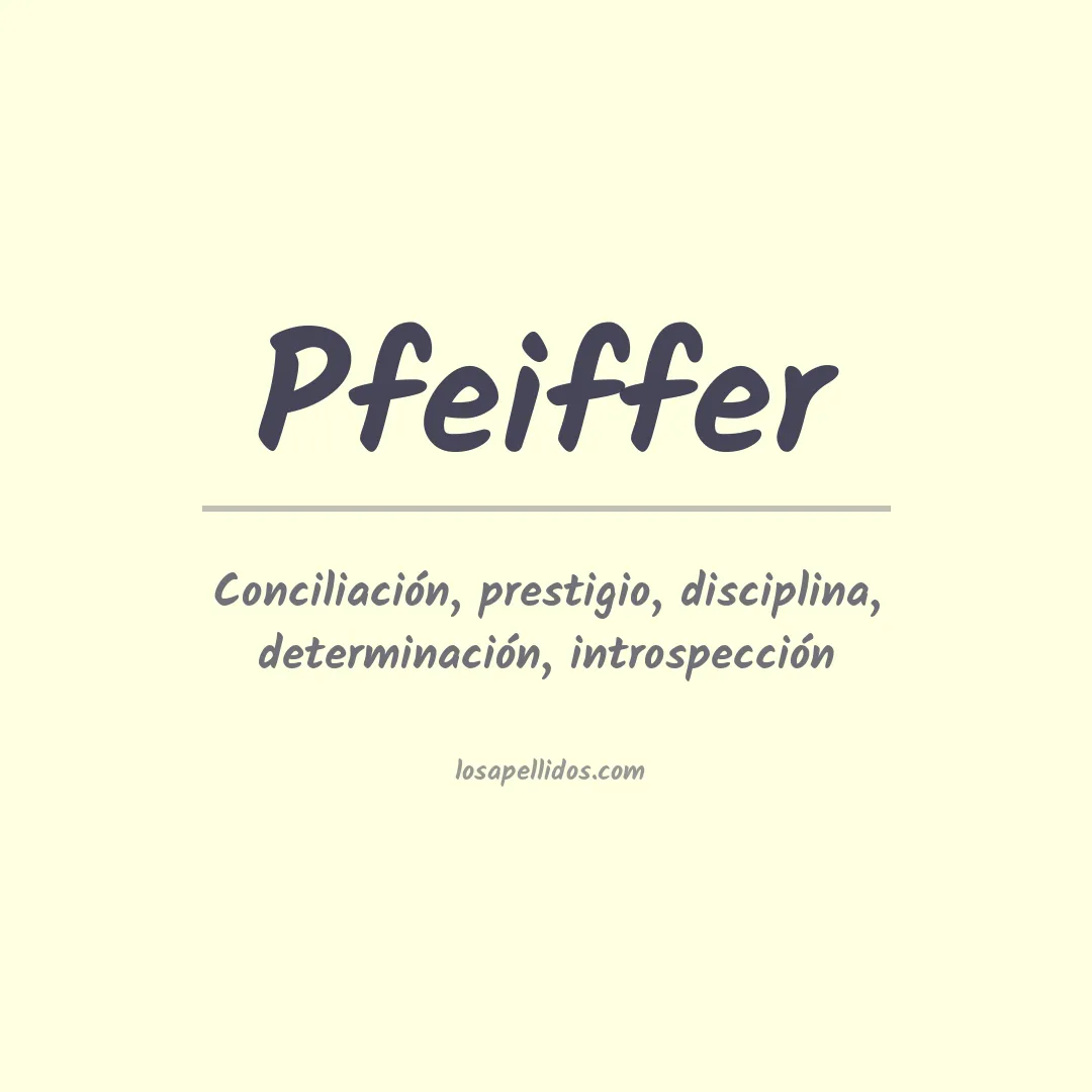 Apellido Pfeiffer